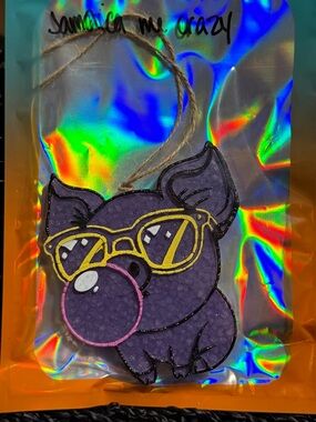 Purple Sunglasses Pig Freshie - Bubblegum Pop